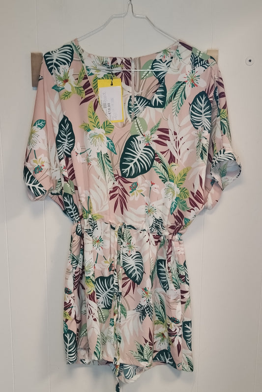 Abito Donna Only Taglia 40 Fantasia Tropicale