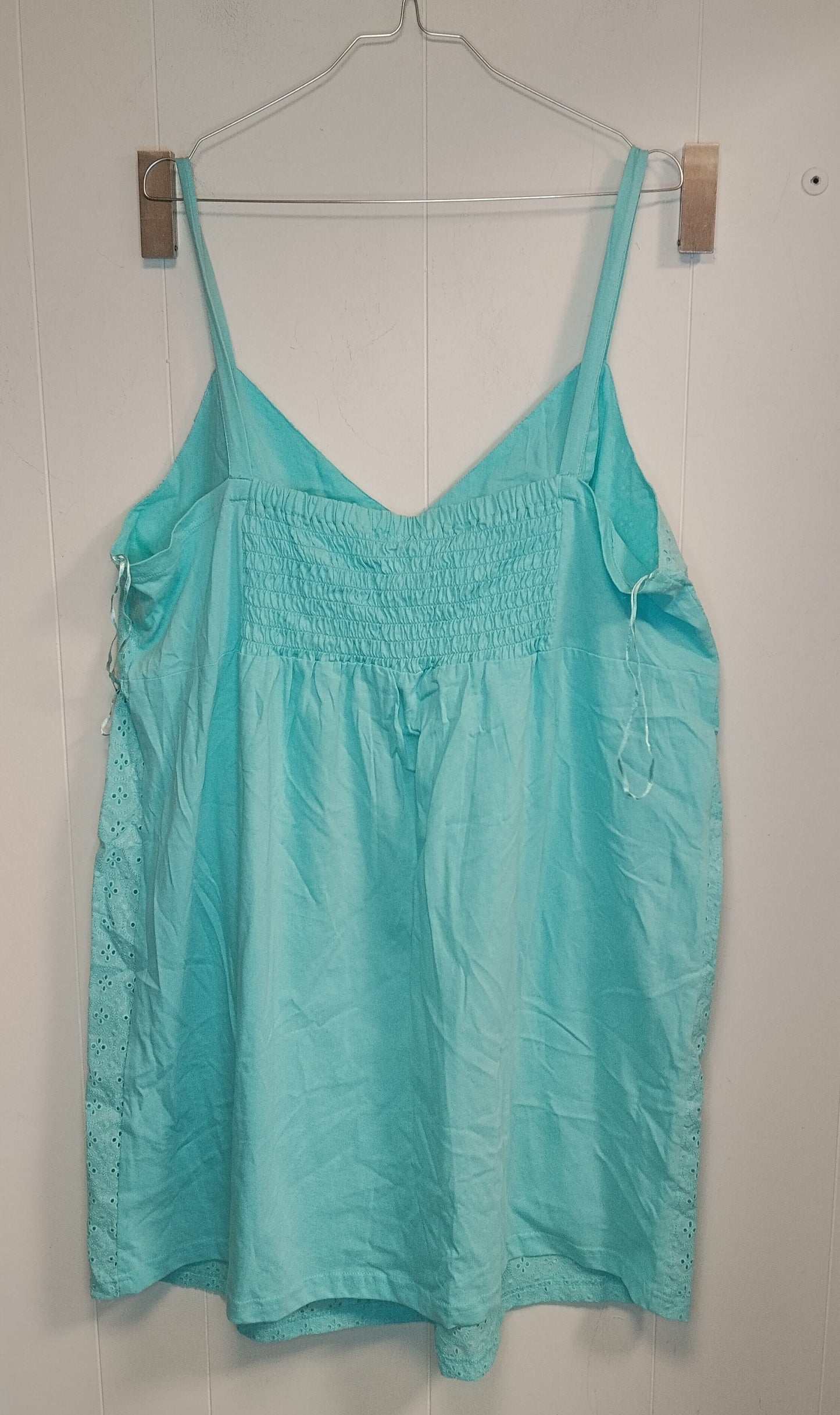 Top Donna OVS Taglia XXL Azzurro Ricamato Sangallo