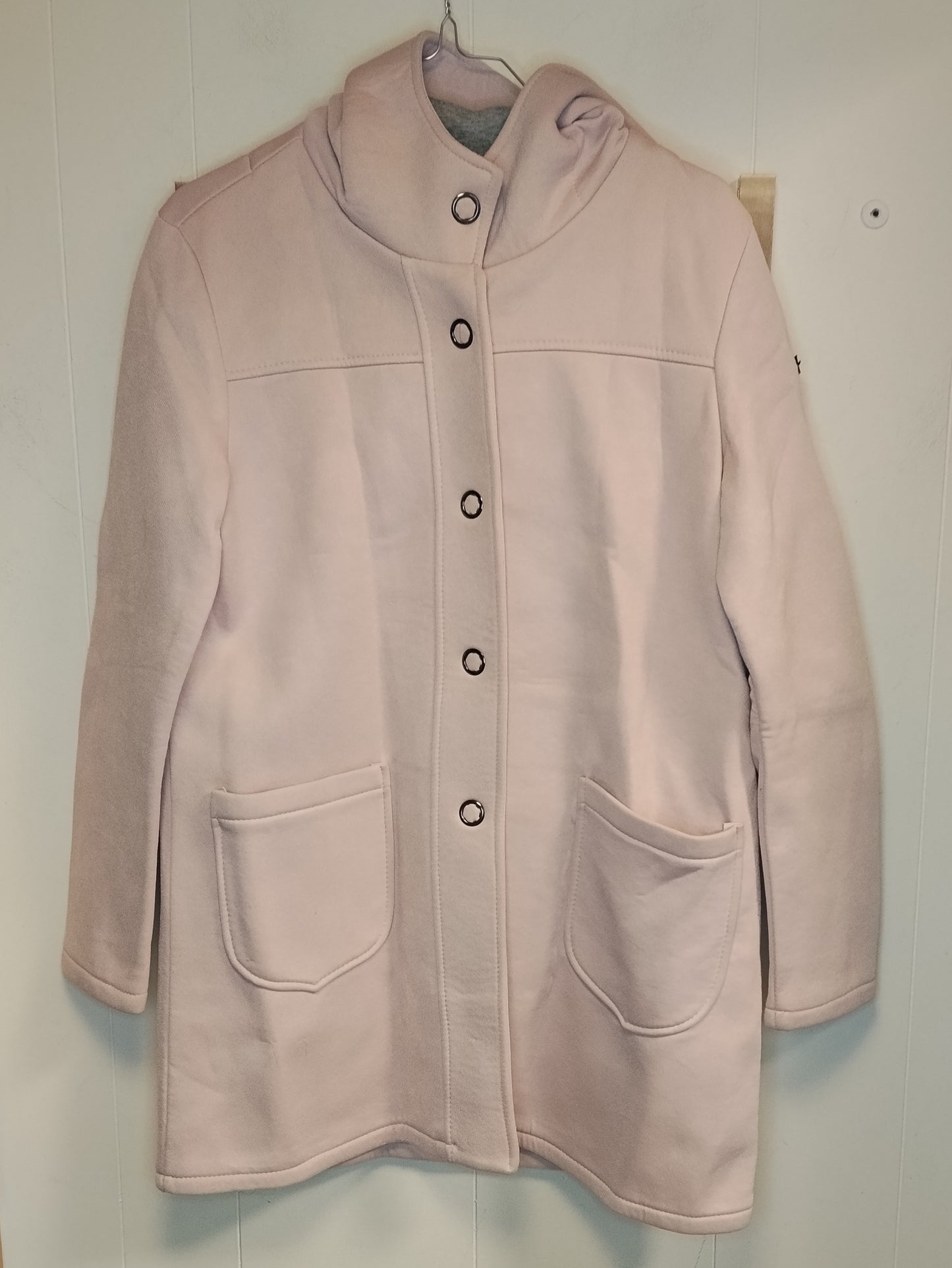 Cappotto Donna BN48 Taglia M Rosa Chiaro con Cappuccio