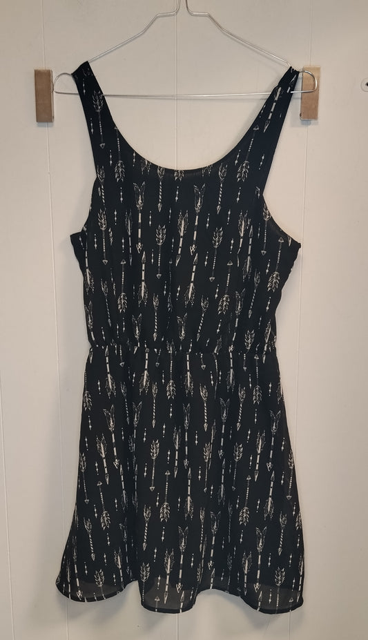 Abito Donna Divided Taglia 44 Nero con Fantasia Frecce