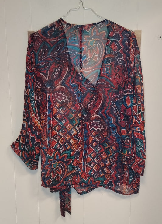 Blusa Donna Chico's Taglia S/M Fantasia Paisley