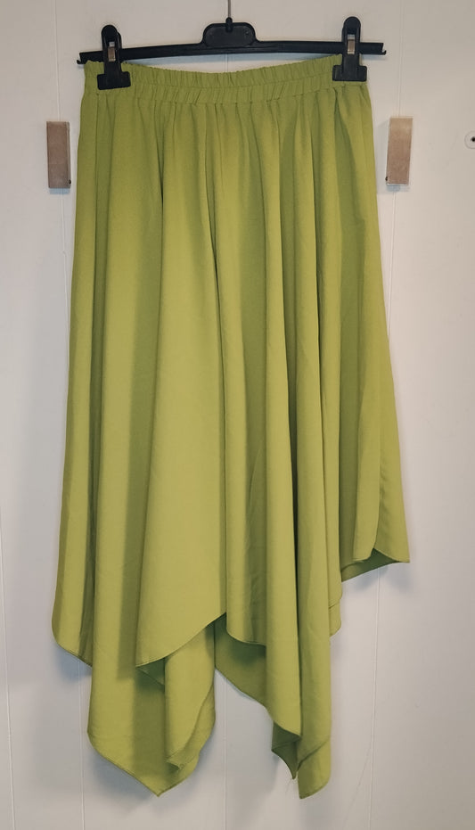 Gonna Donna Senza Marca Taglia M Verde Asimmetrica