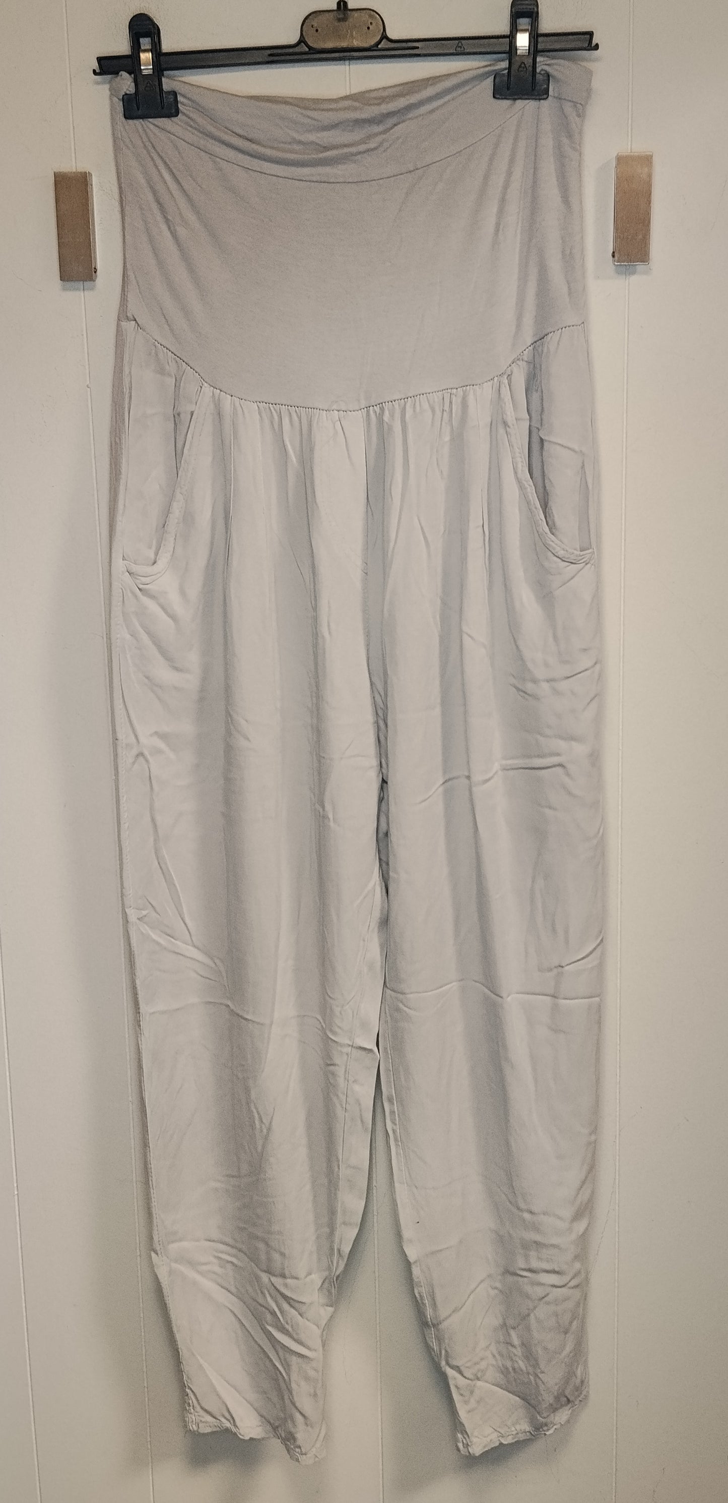 Pantaloni Donna Me & Me Taglia M Grigio Chiaro