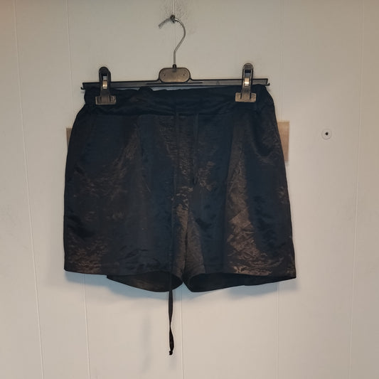 Shorts Donna Piazza Italia Taglia M Neri Effetto Satinato