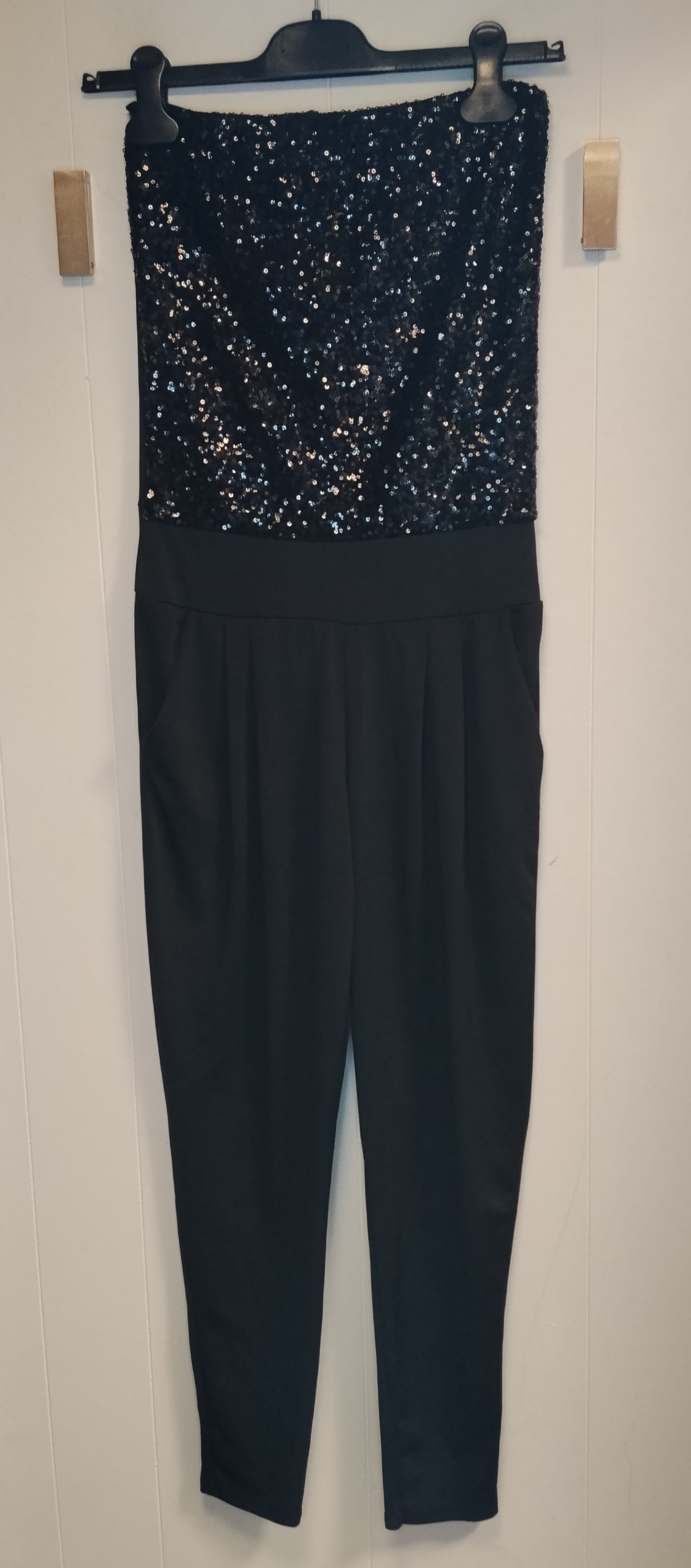 Tuta Donna Me & Me Taglia S Nera Con Paillettes