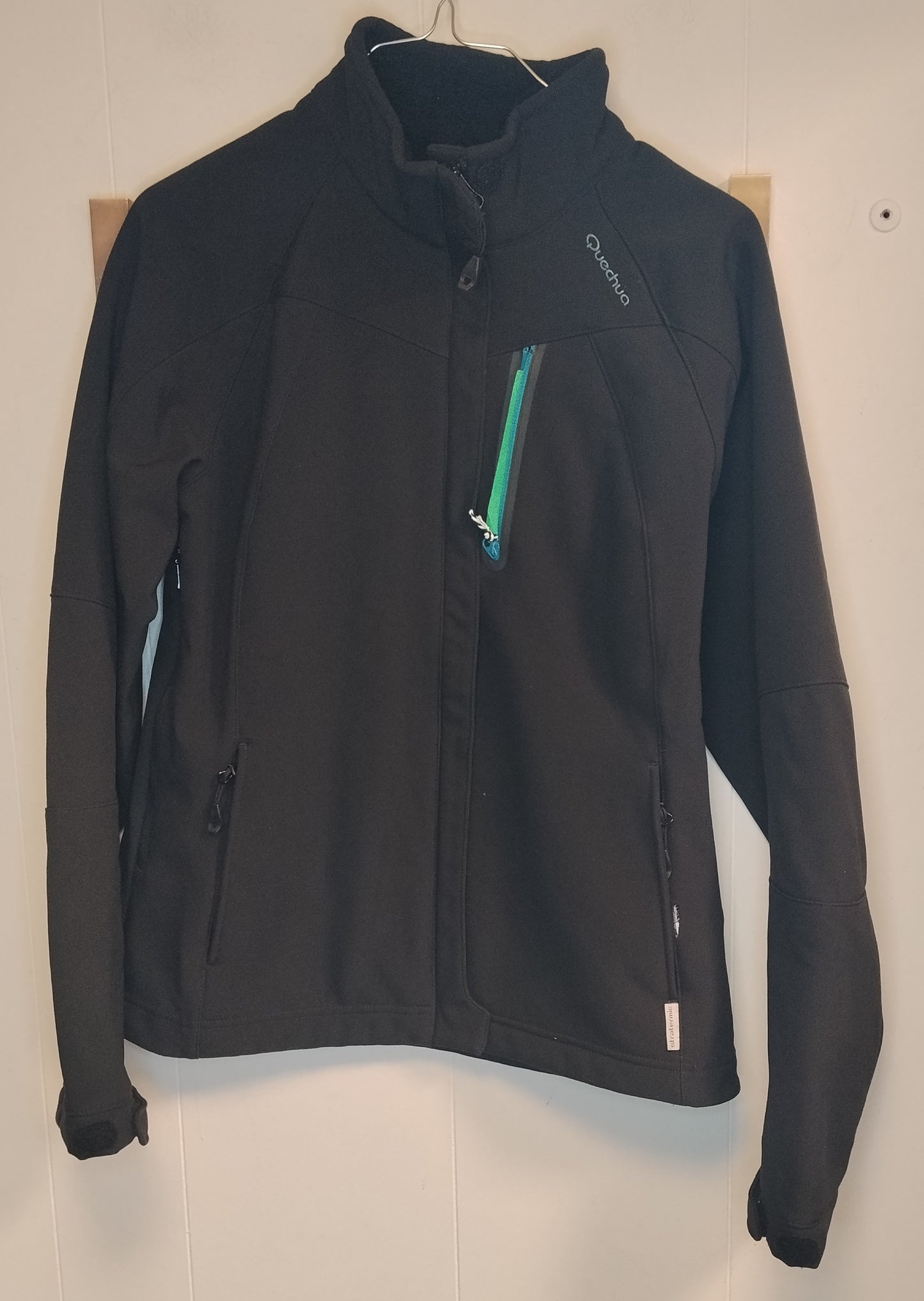 Giacca softshell Quechua donna taglia M nera con zip e tasche