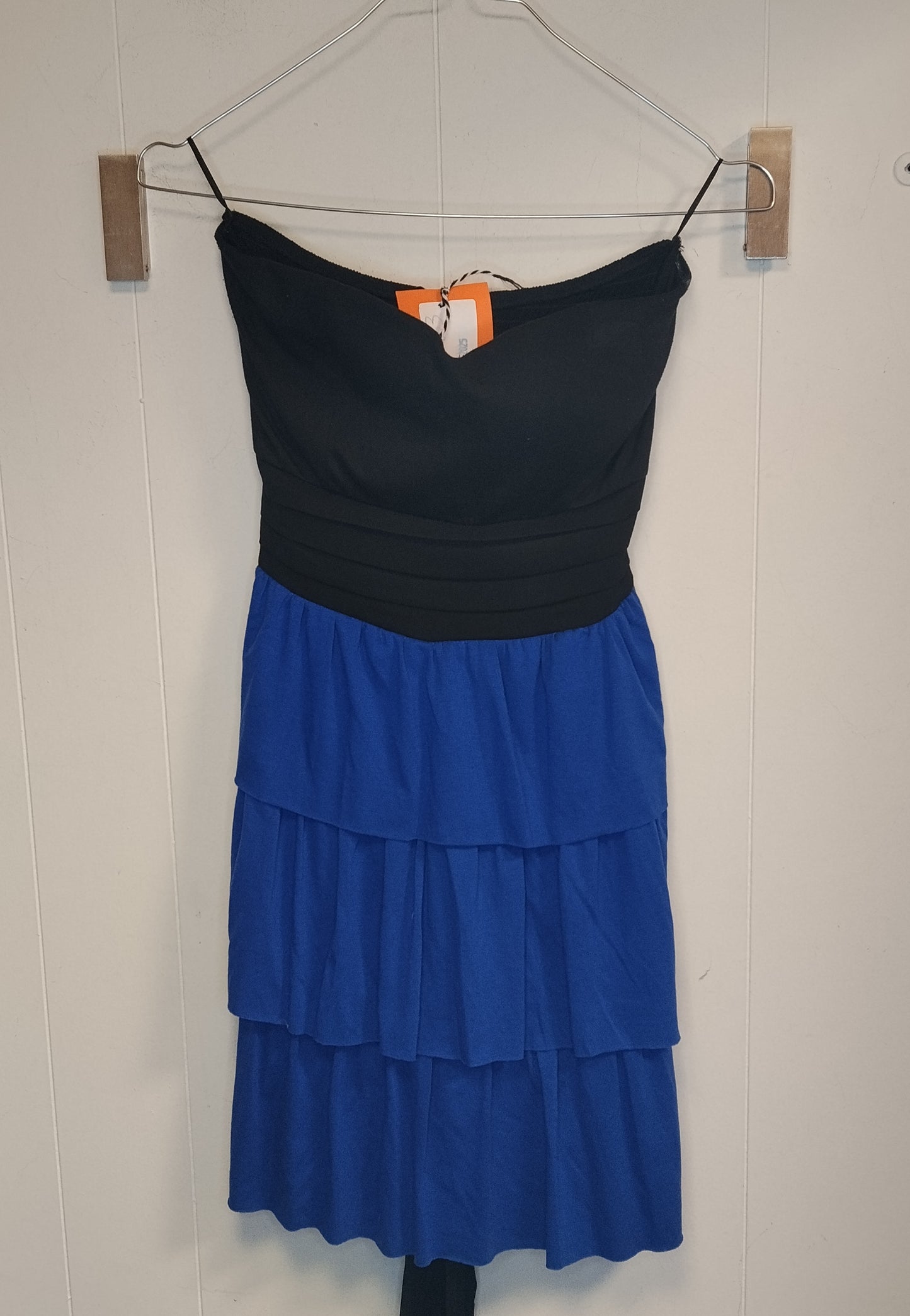 Abito Tally Weijl donna taglia 38 nero e blu senza spalline