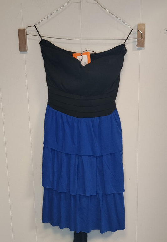 Abito Tally Weijl donna taglia 38 nero e blu senza spalline