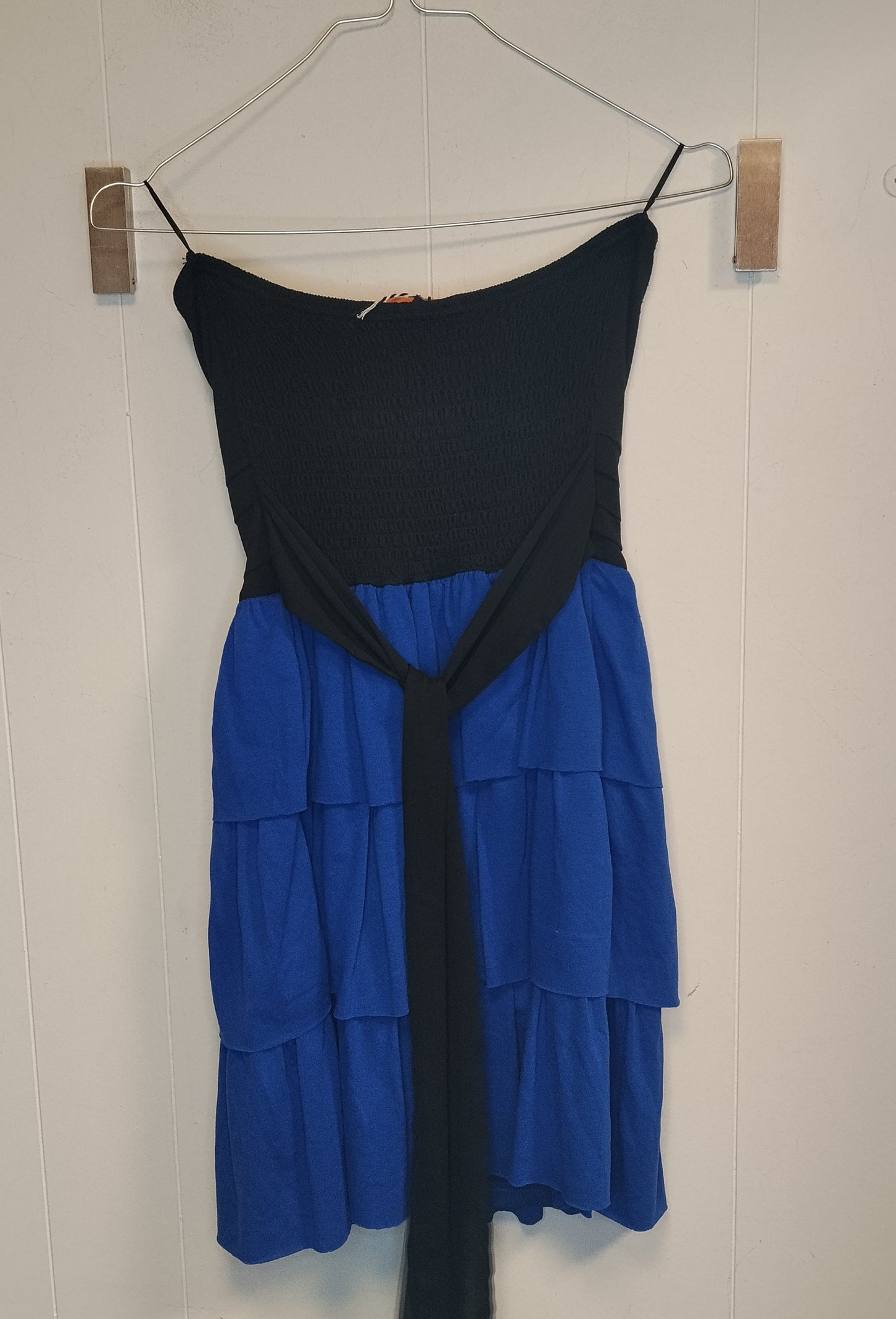 Abito Tally Weijl donna taglia 38 nero e blu senza spalline