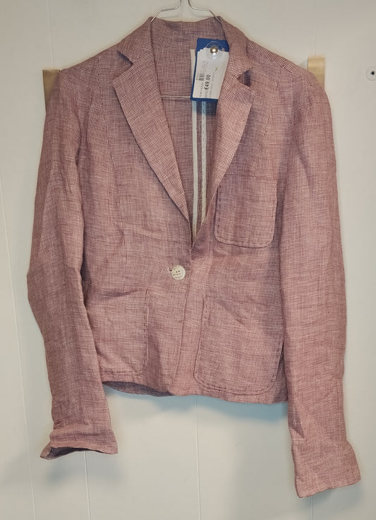 Completo due pezzi D. Cin donna taglia L rosa quadretti giacca e pantaloni