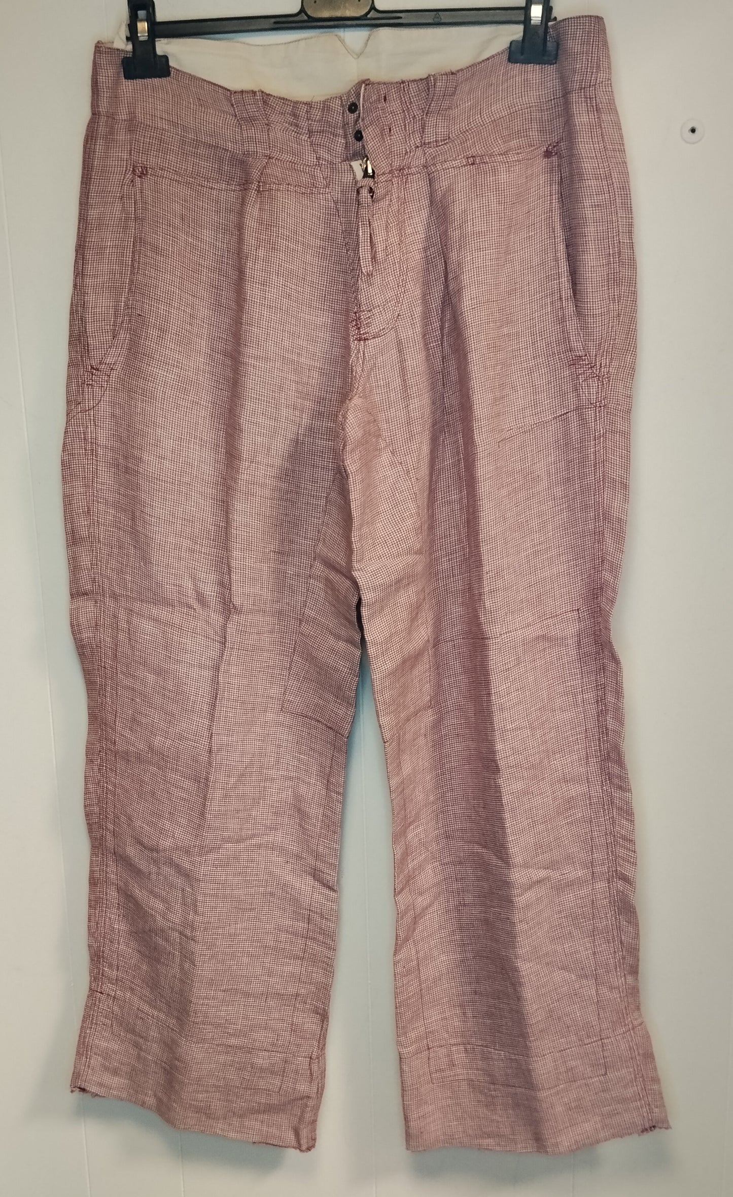 Completo due pezzi D. Cin donna taglia L rosa quadretti giacca e pantaloni