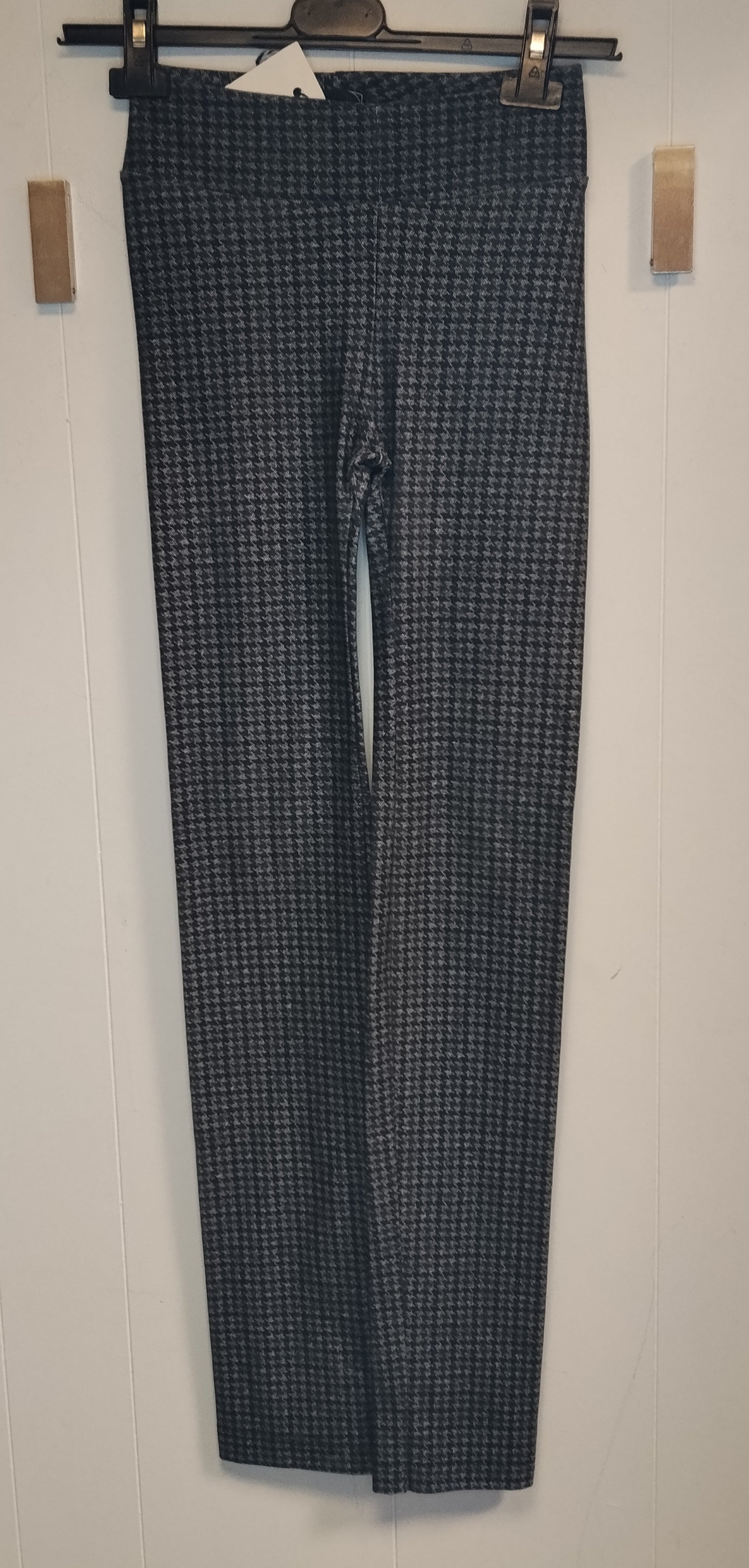 Pantaloni Calzedonia donna taglia M fantasia pied de poule grigio nero