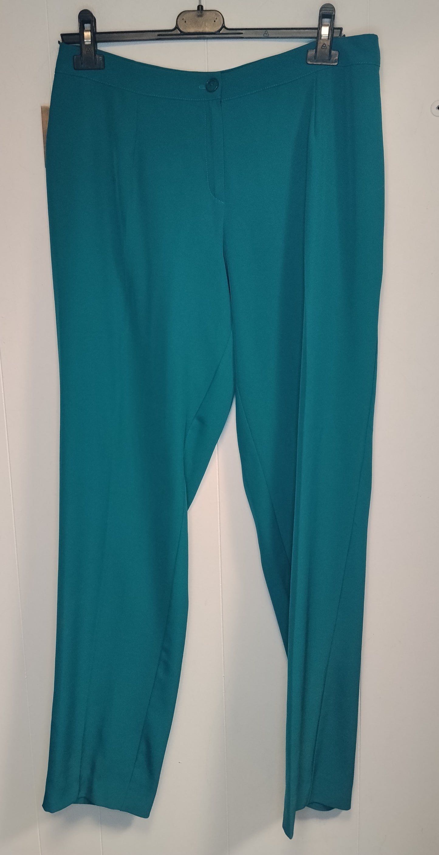 Pantaloni Luisa Viola donna taglia XL verde petrolio eleganti