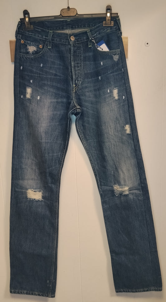 Jeans Levi’s donna taglia 44 denim blu effetto destroyed