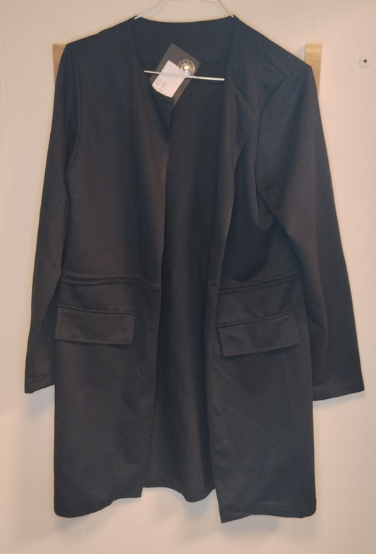 Blazer donna nero lungo senza marca taglia XL