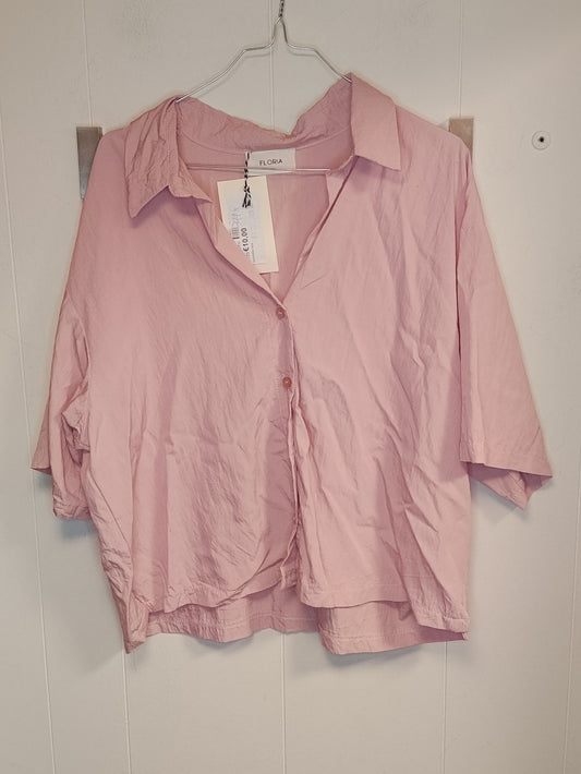 Camicia corta Floria rosa taglia M