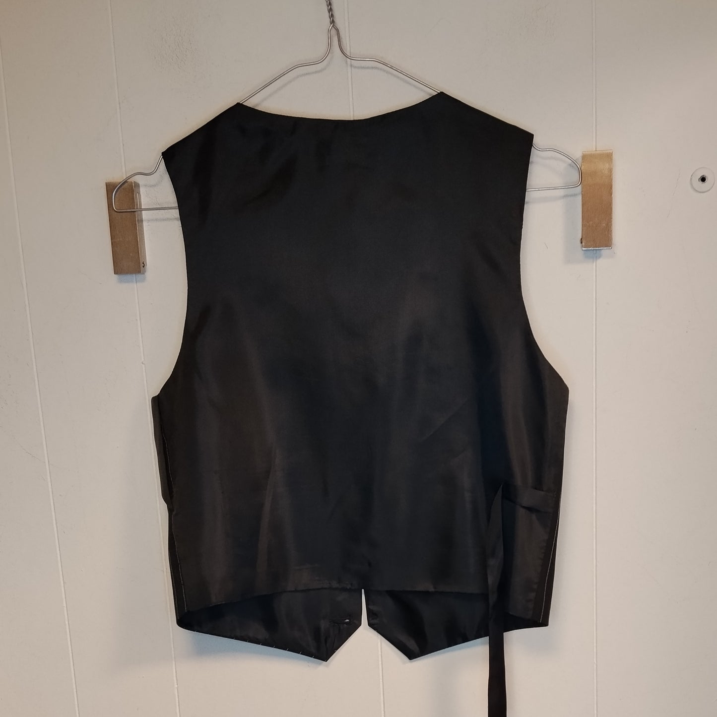 Completo elegante bambino 3 pezzi Nyeroket gessato nero taglia 10 anni