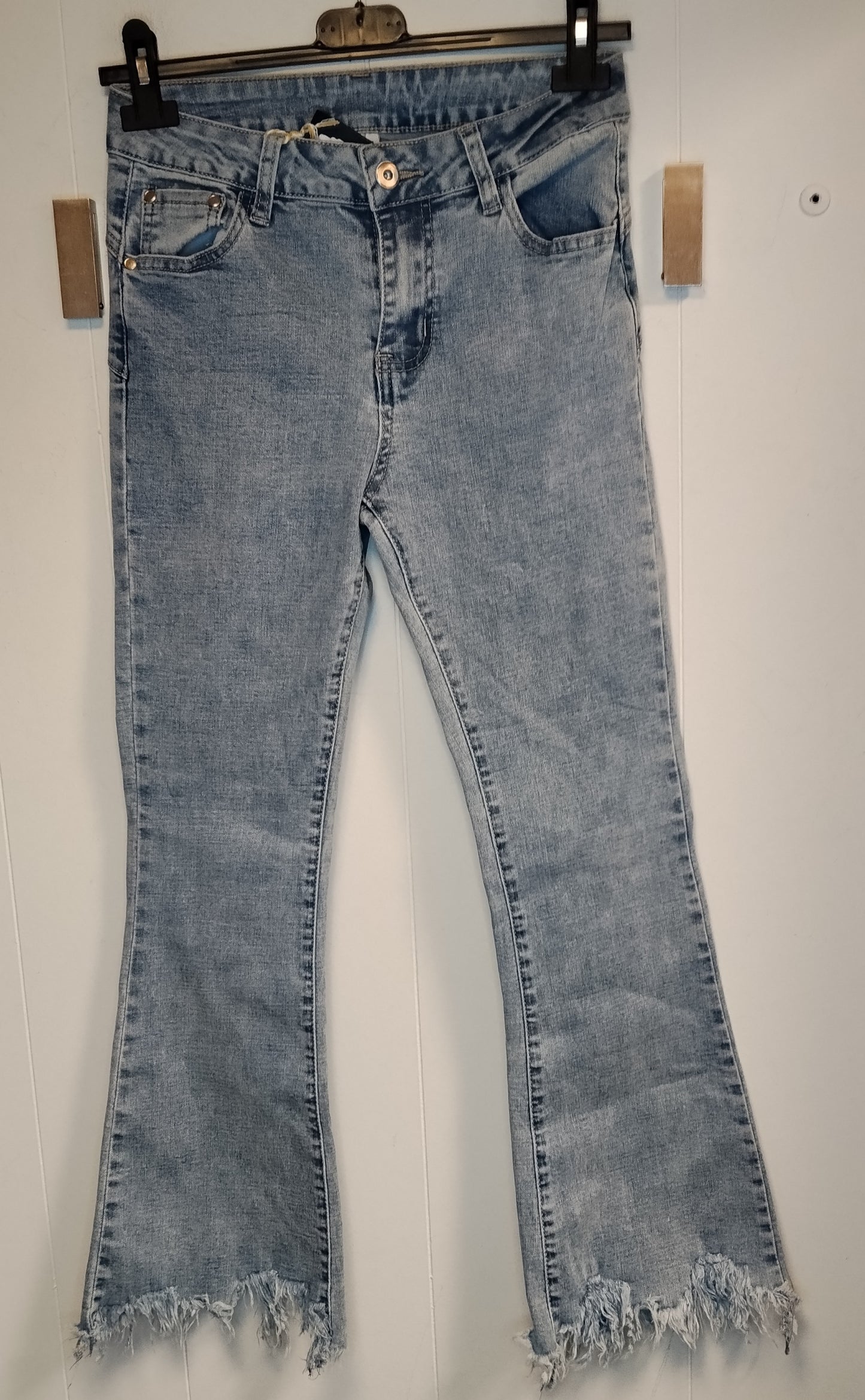 Jeans donna cropped sfrangiati taglia M