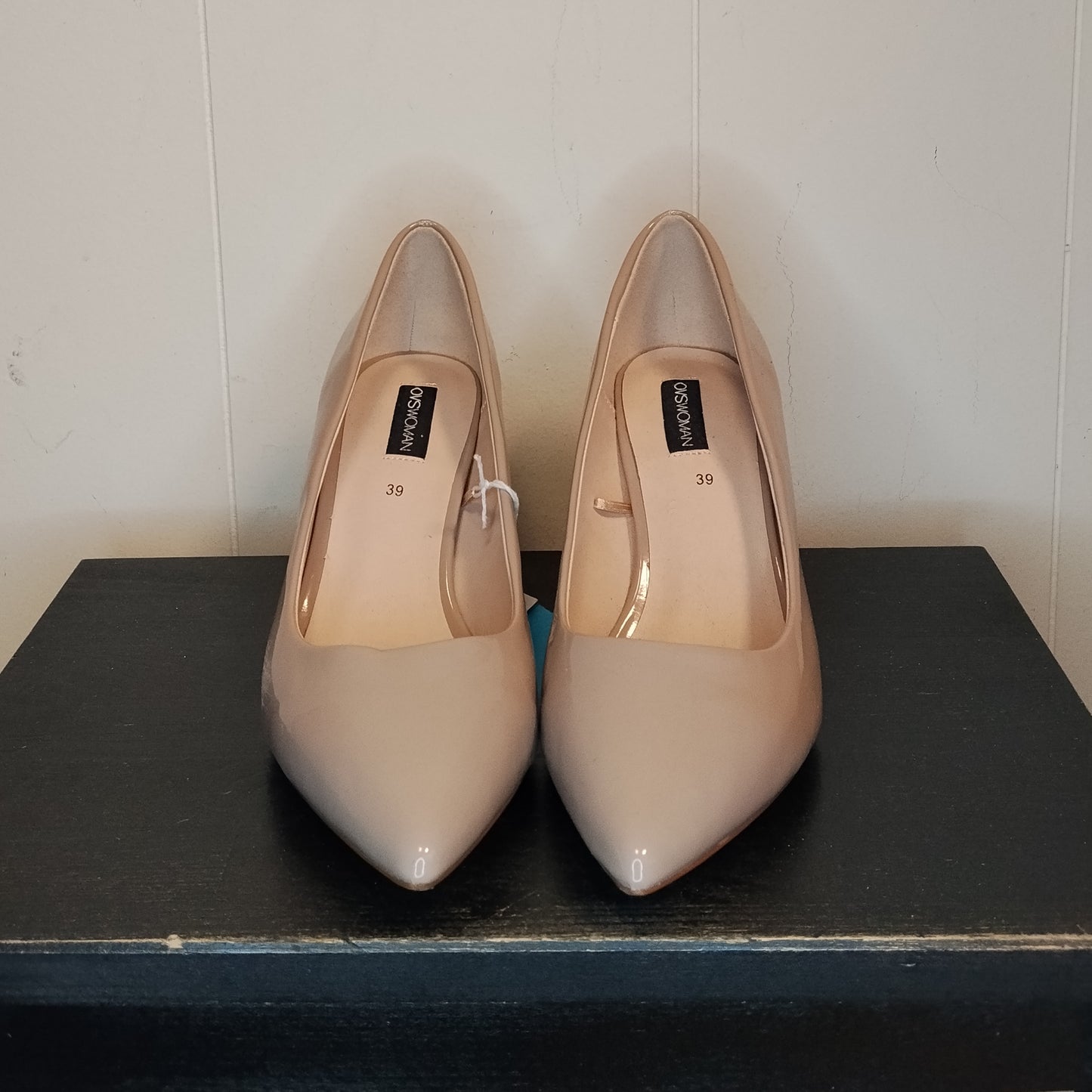 Décolleté donna OVS taglia 39 beige cipria vernice con tacco