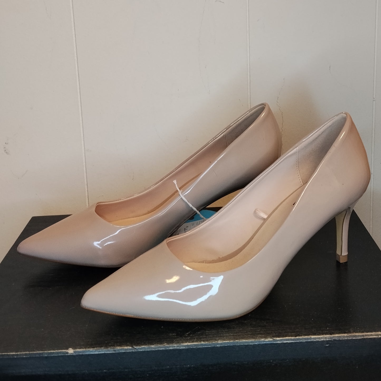 Décolleté donna OVS taglia 39 beige cipria vernice con tacco