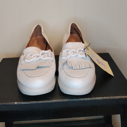 Mocassini donna Stonefly taglia 40 bianchi con frange e suola comfort