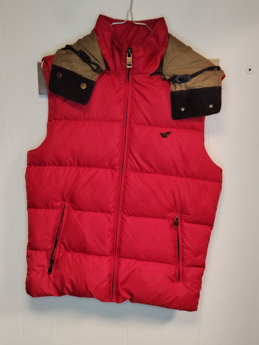 Gilet piumino Henry Cotton's taglia 44 rosso con cappuccio