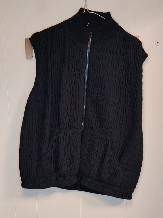 Gilet donna Cristina Mzzonetto taglia XL nero trapuntato con zip