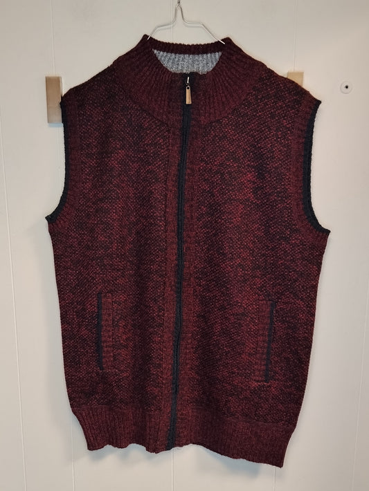 Gilet donna taglia XL bordeaux senza marca con zip