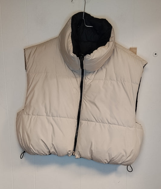 Gilet piumino donna taglia M beige senza marca con zip
