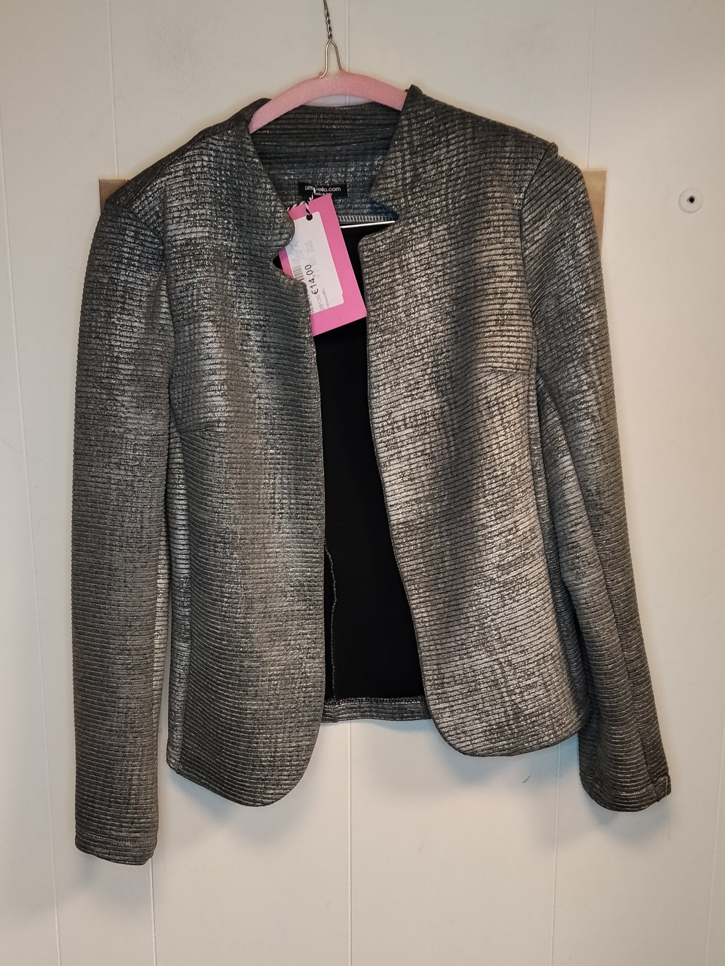 Giacca donna Pittarello taglia M grigia effetto metallizzato