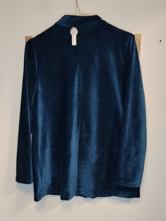 Giacca donna senza marca taglia M blu in velluto