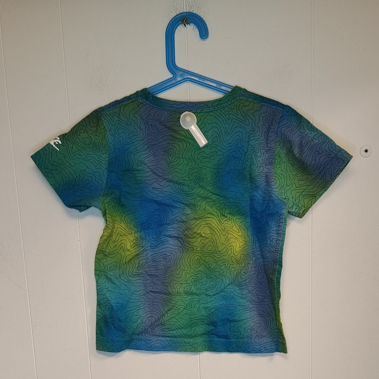 T-shirt bambino Nike taglia 6-7 anni fantasia blu e verde
