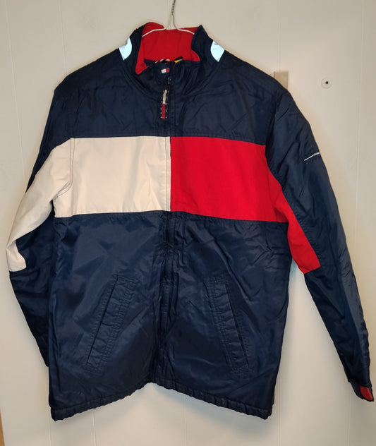 Giubbotto ragazzo Tommy Hilfiger taglia M 15-16 anni blu rosso bianco