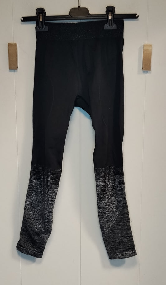 Leggings donna neri sfumati grigi taglia S