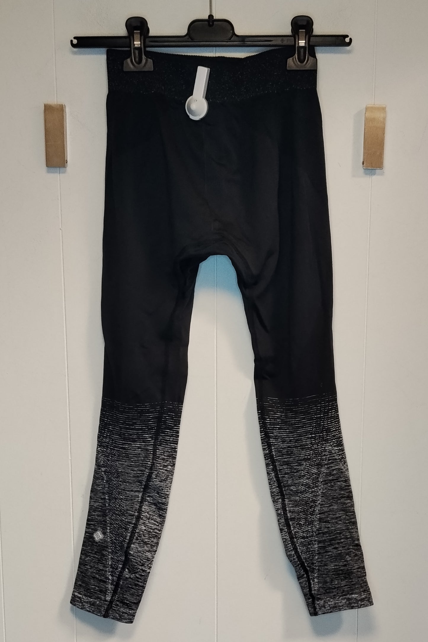 Leggings donna neri sfumati grigi taglia S