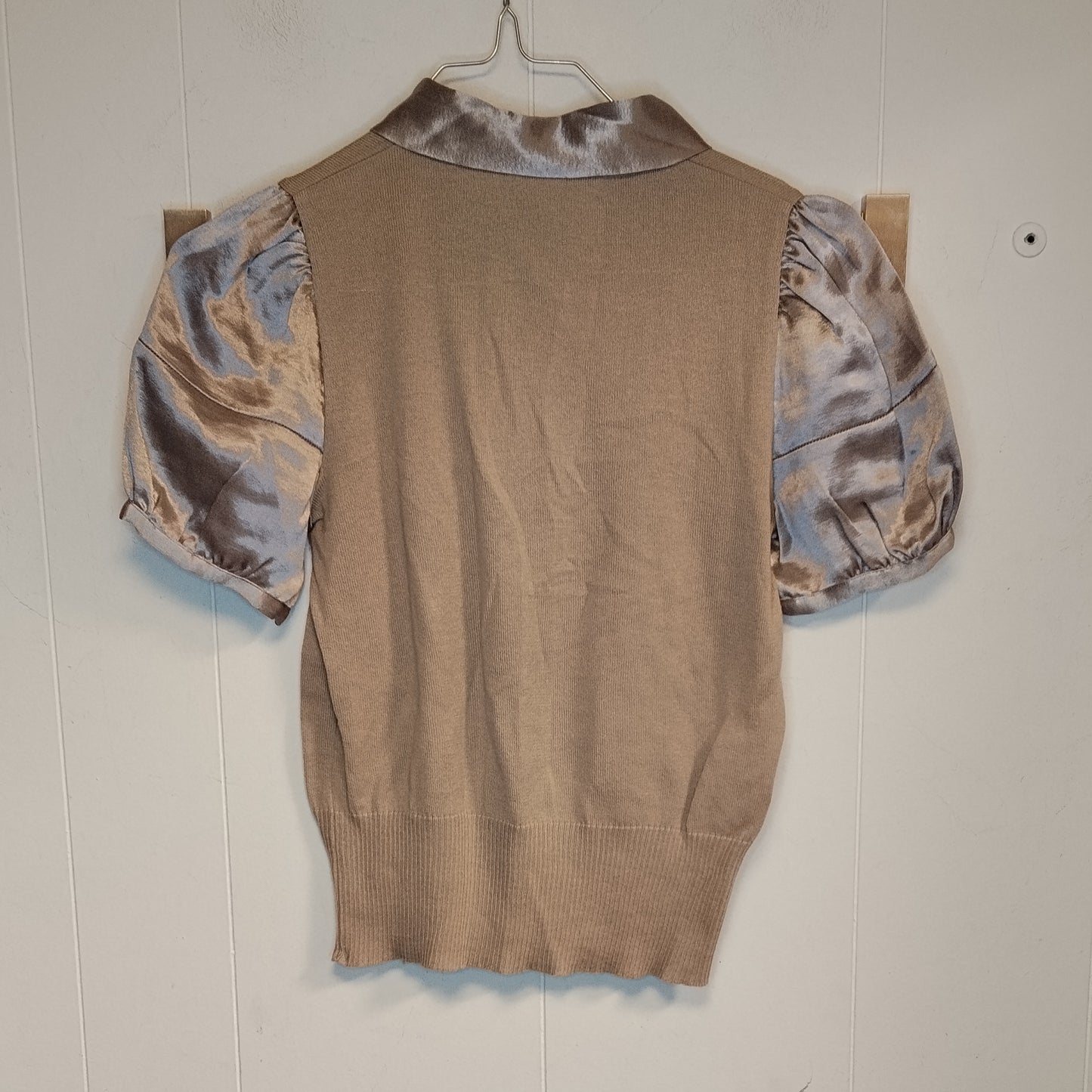Maglia Miu Miu donna taglia 40 beige con maniche satinate