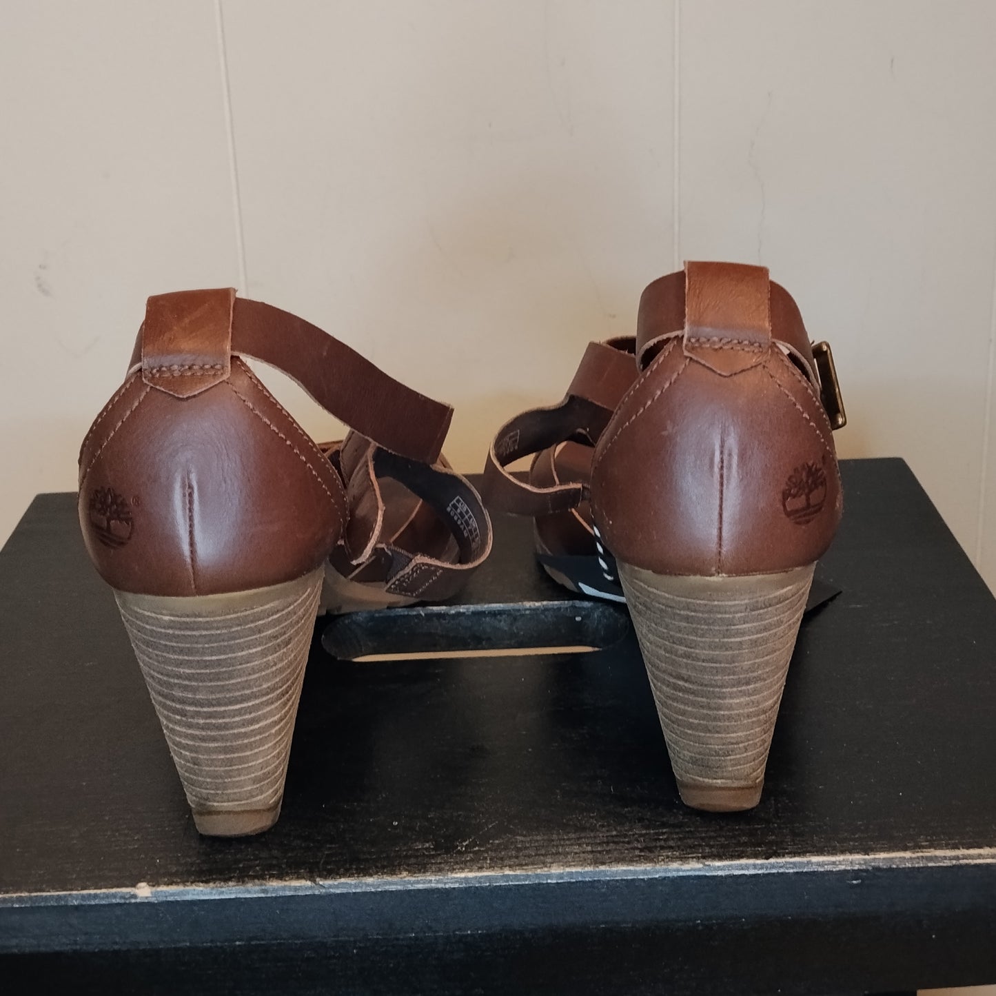 Sandali donna Timberland taglia 40 marroni con tacco