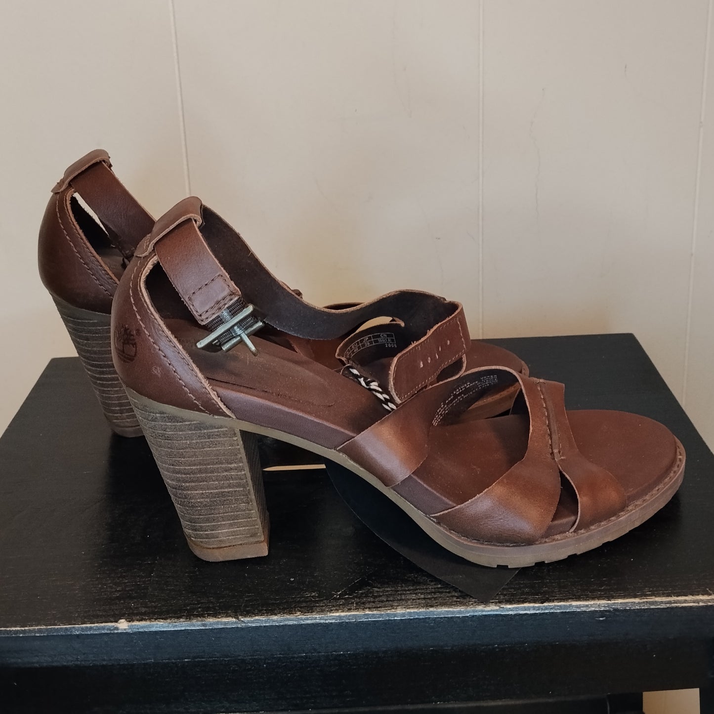 Sandali donna Timberland taglia 40 marroni con tacco