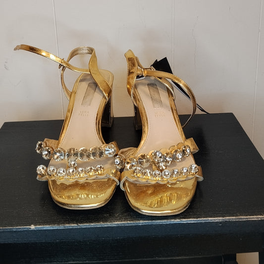 Sandali donna Prima Donna taglia 39 oro con strass