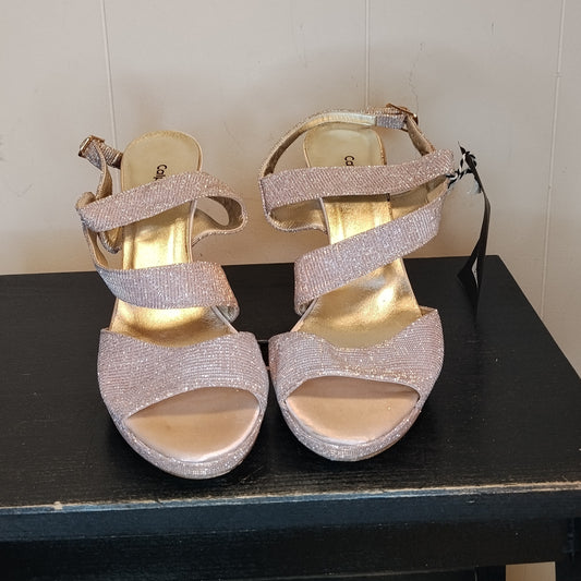 Sandali donna Calpierre taglia 38 rosa cipria glitter con tacco