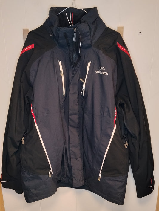 Giacca uomo Eider taglia 3XL blu e nera con cappuccio