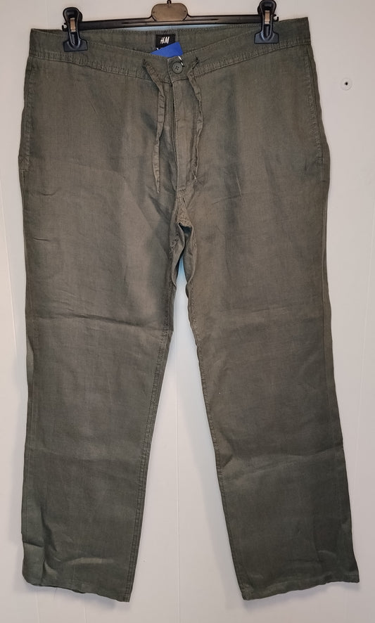 Pantaloni H&M donna verdi taglia 52