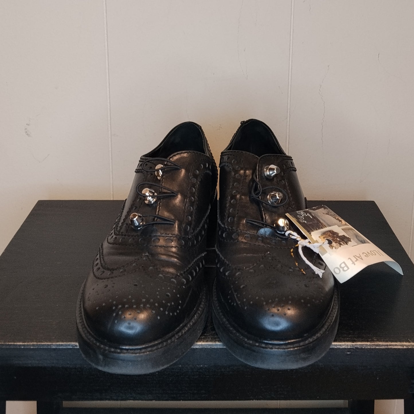Scarpe Francesine Brogue Donna Bongenie Grieder Nere Pelle Taglia 38 Eleganti