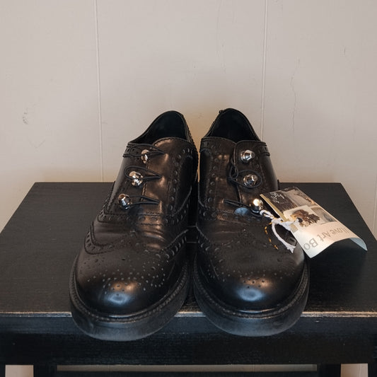 Scarpe Francesine Brogue Donna Bongenie Grieder Nere Pelle Taglia 38 Eleganti