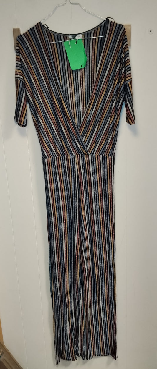 Tuta Donna Clara Faith Multicolor a Righe Lurex Taglia M Elegante