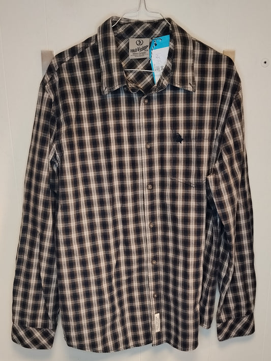 Camicia Uomo Herod Clothing a Quadri Blu Beige Taglia XL Casual