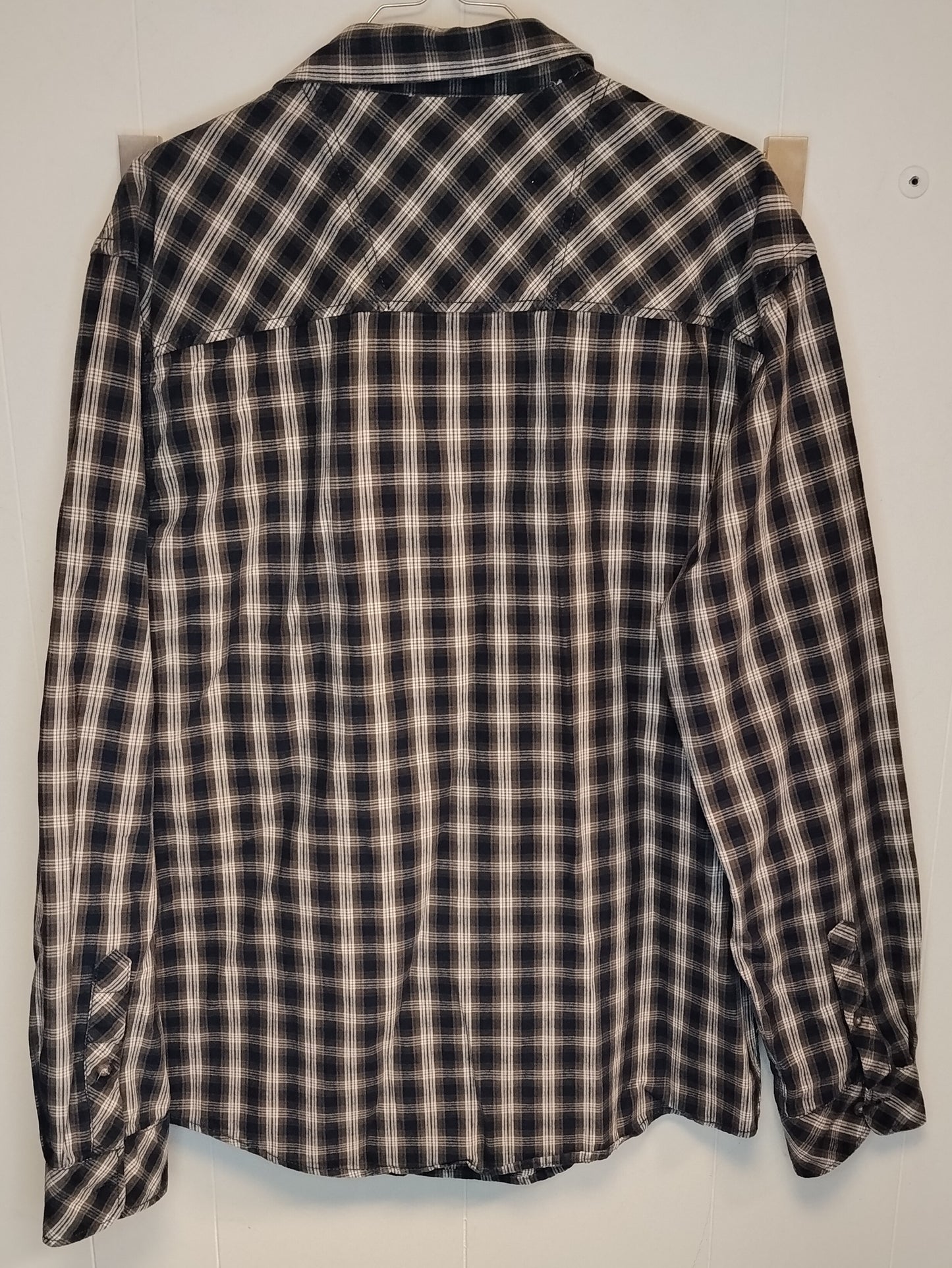 Camicia Uomo Herod Clothing a Quadri Blu Beige Taglia XL Casual