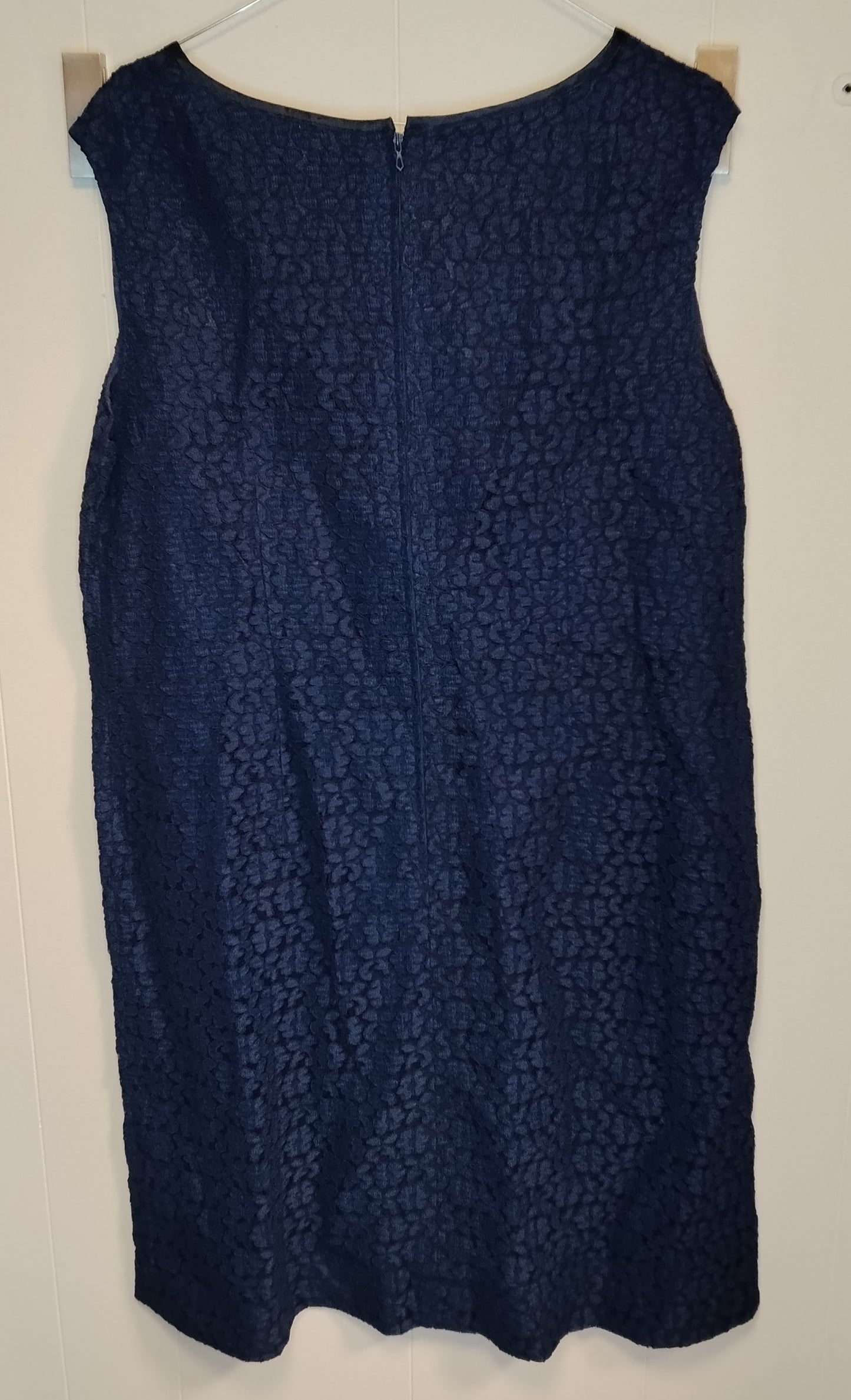 Abito Donna 2 Pezzi Blu in Pizzo XXL Elegante con Coprispalle