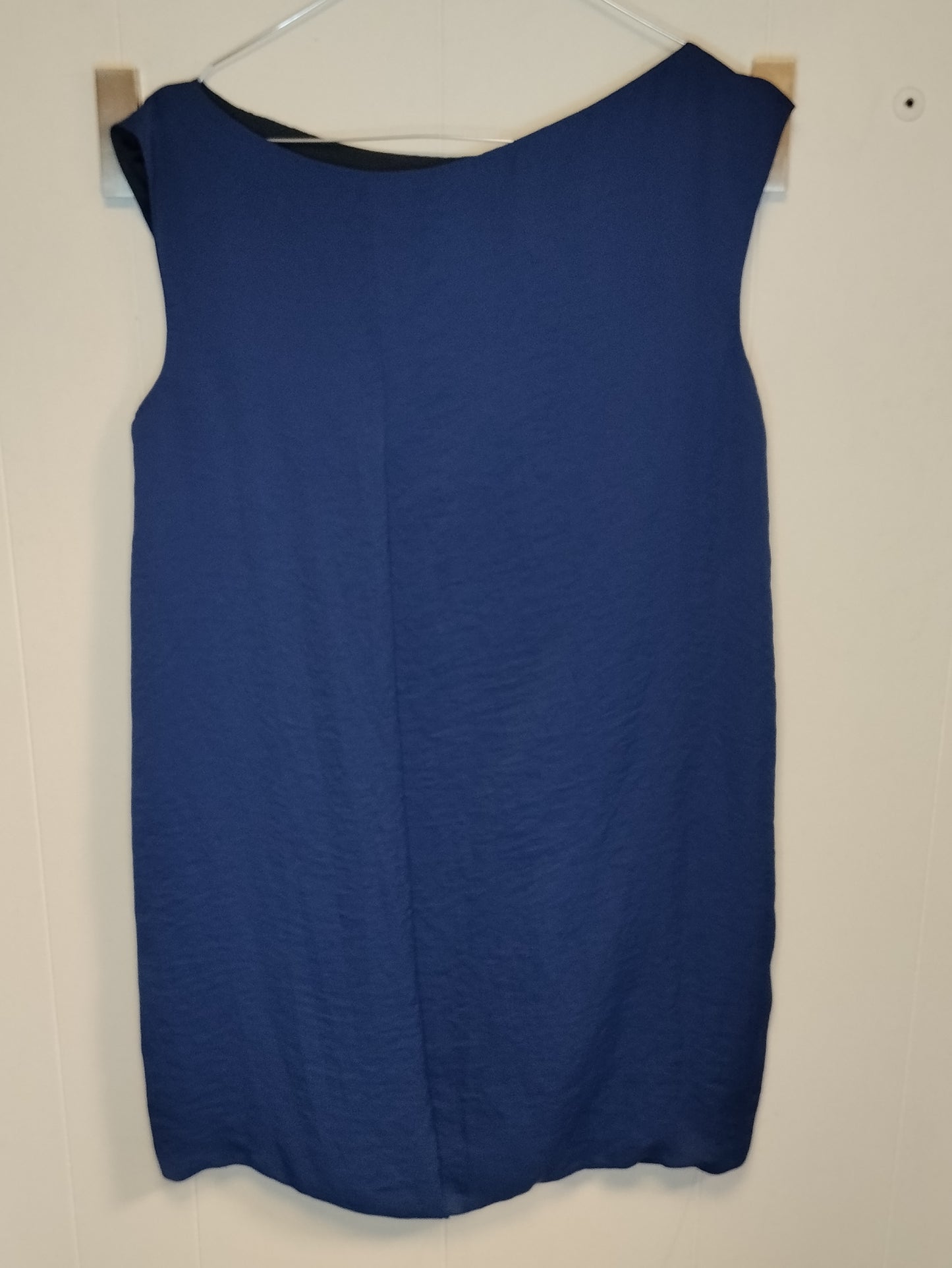 Vestito Donna Zara Blu Elettrico Minimal Taglia M Elegante