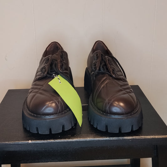 Scarpe Platform Donna Loriblu Nere Chunky Stringate Taglia 38